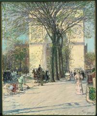 Washington Arch in spring by Childe Hassam