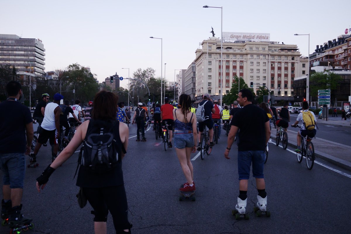 Bici Crítica group cycling event in Madrid