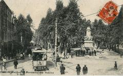 Old postcard of Marseille showing Allées de Meilhan and Monument des Mobiles
