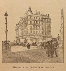 Historic illustration of Marseille cityscape from Fernand Bertaux's Les Grandes Villes de France