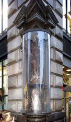 Stock im Eisen, a historic iron-studded tree trunk in Stock-im-Eisen Platz, Vienna