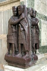 The Four Tetrarchs porphyry sculpture at Saint Mark's Venice near Porta della Carta