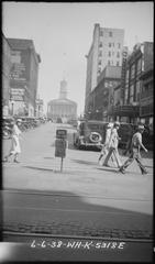 View of Capital Street and the Tennessee State Capitol building in Nashville, Tennessee