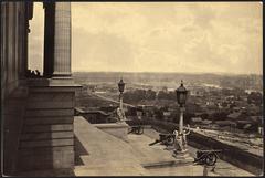 Historic view of Nashville, Tennessee from the Capitol in 1864