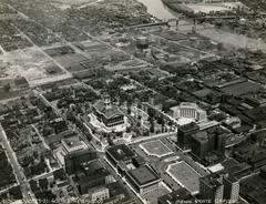 Aerial view of the Tennessee State Capitol in Nashville, Tennessee in 1942