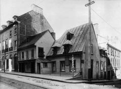 La maison Jacquet, oldest house in Quebec City, built in 1675, historical vintage photo circa 1900