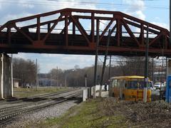 Liaz-677M bus for roadside assistance near future MCC station in Moscow