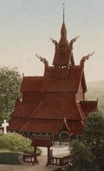 Fantoft Kirke wooden stave church in Bergen, Norway