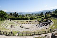 Roman theatre ruins in Fiesole, Italy