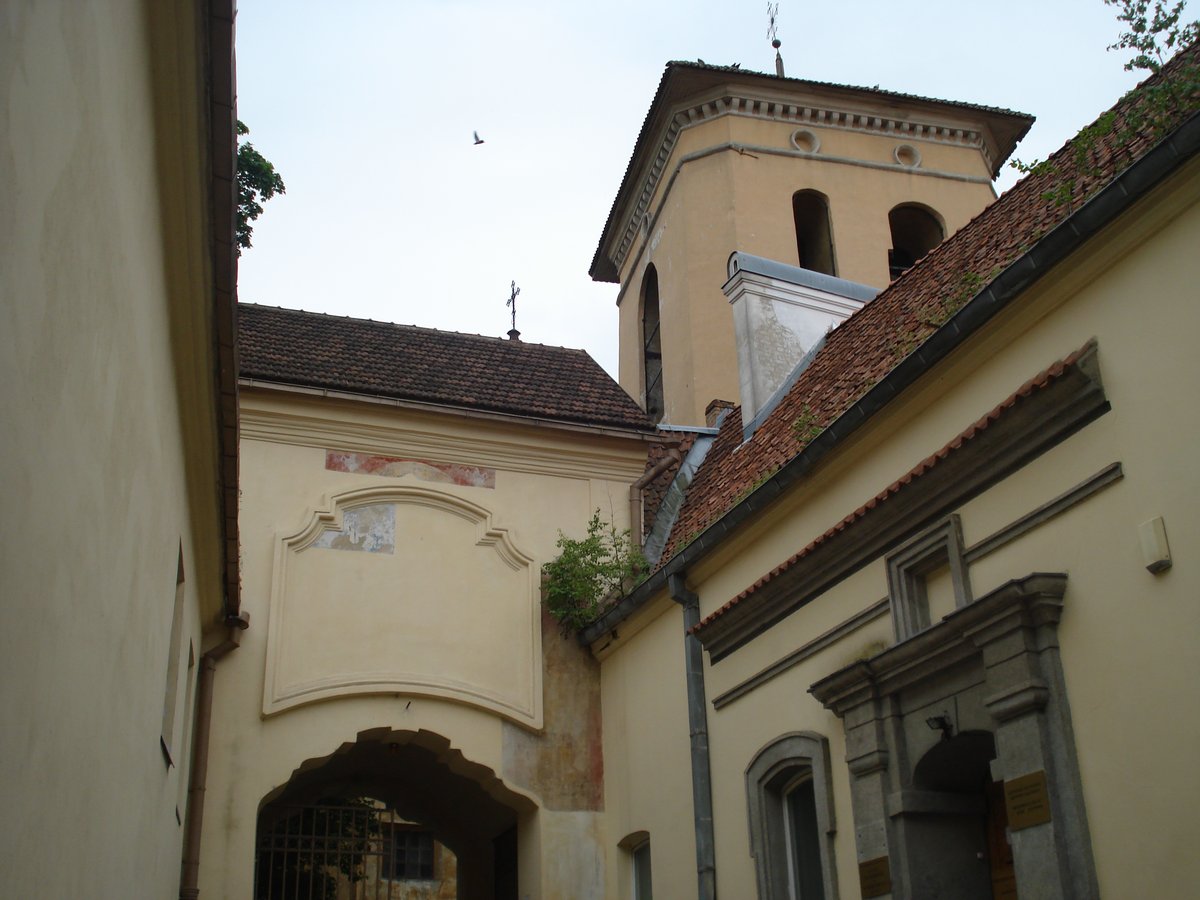 Baroque gate of the Basilian monastery of the Holy Trinity in Vilnius