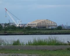 Willis Avenue Bridge at Port Jersey on a partly cloudy midday