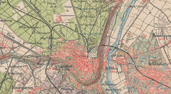 Map illustrating the route of the Saint-Germain-Grande-Ceinture railway line at Saint-Germain-en-Laye from 1906