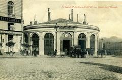 Old railway station building in Saint-Germain-en-Laye around 1900