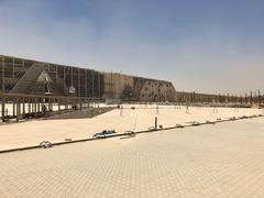 Grand Egyptian Museum in Giza with ancient Egyptian architecture