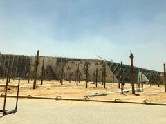 Grand Egyptian Museum in Giza with pyramids in the background