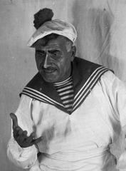 Ahmad Gamarlinski portraying Saylor in the play Intervention by Lev Slavin at Azerbaijan State Drama Theatre