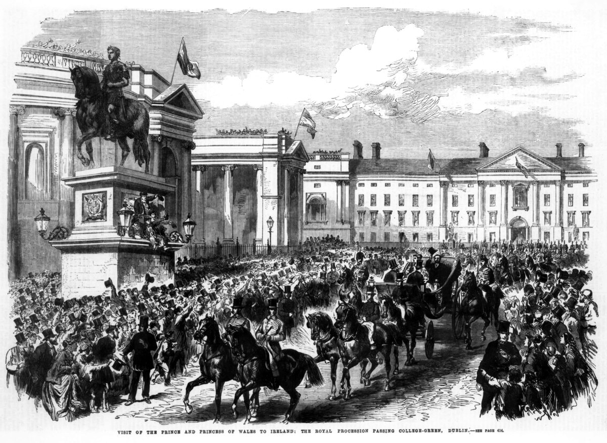 1868 Royal Procession of the Prince and Princess of Wales through College Green Dublin