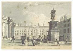 Trinity College Dublin historical engraving 1837