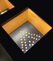 Display of coins and medals at Nationalmusée um Fëschmaart in Luxembourg