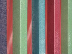Ceramic facade elements of Museum Brandhorst building in Munich's Kunstareal