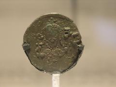 Ancient coin of David IV of Georgia displayed in Georgian National Museum