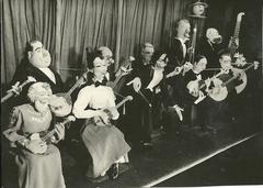 Group of Tamburica players performing with traditional string instruments