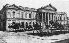Old photograph of the National Congress building in Santiago, Chile in 1891