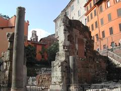Ancient Temple of Bellona in the archaeological area of the Theatre of Marcellus, Rome
