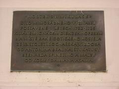 Plaque of Church of St Nicholas Old Town Prague Czech Republic