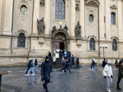 Scene from the movie 'It's a Wonderful Life' in Prague