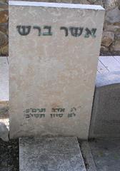 Asher Barash tomb in Trumpeldor cemetery Tel Aviv