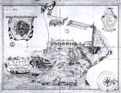 Historic map of Fort Saint-Louis in Quebec