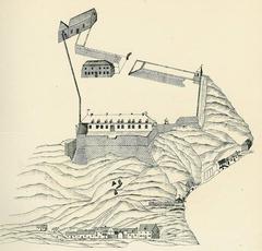 Le château Saint-Louis and its fort at Quebec in 1683