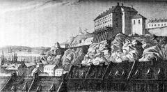Engraving of Castle of St. Lewis in Quebec
