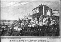 Engraving of the Castle of St. Lewis in Quebec City