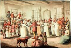 Historical dance scene in Château St. Louis in 1801