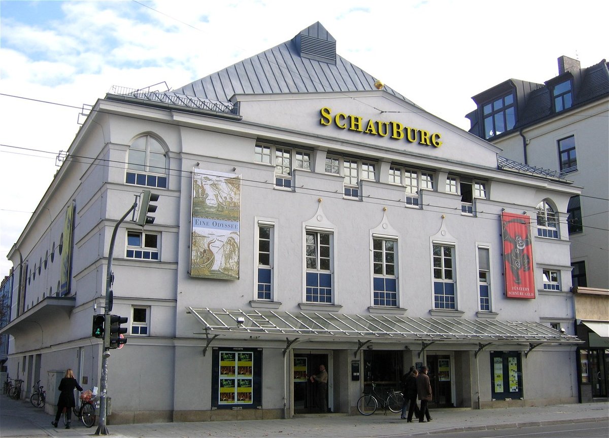 Front view of Schauburg building in Munich, Germany