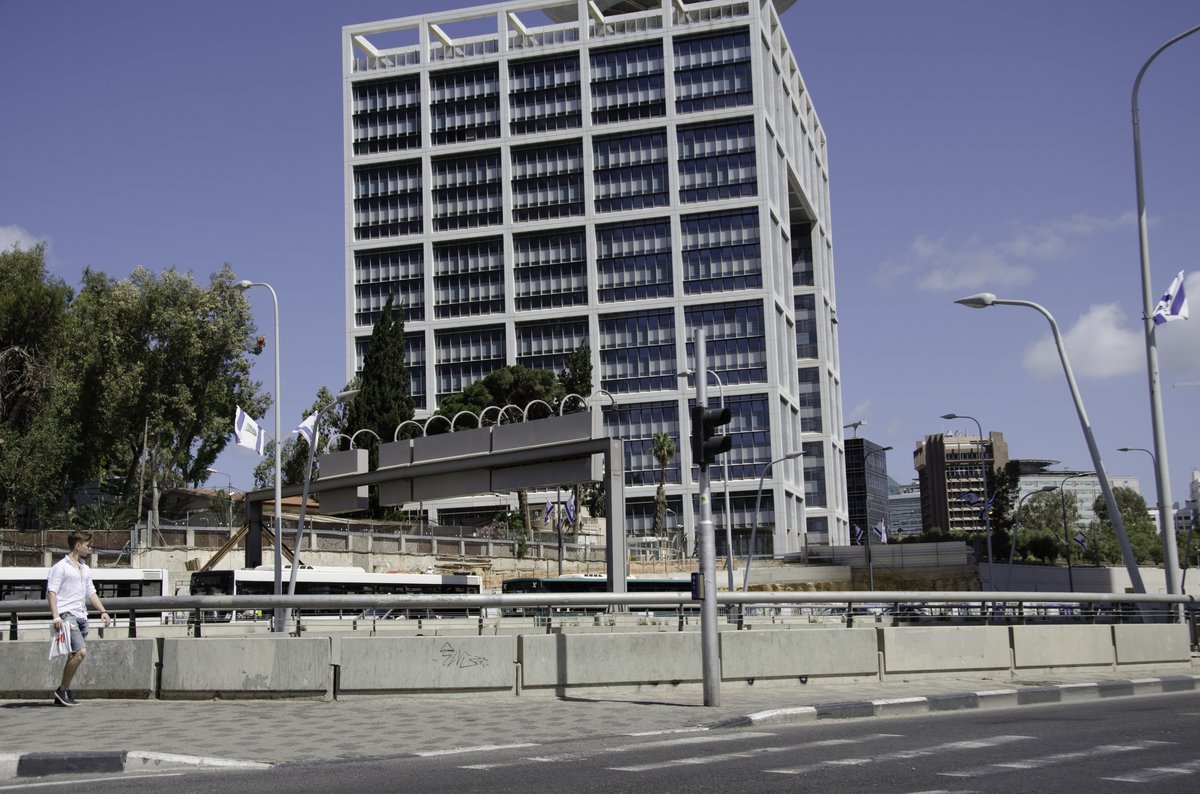 Aerial view of Tel Aviv cityscape in May 2016 with buildings and streets