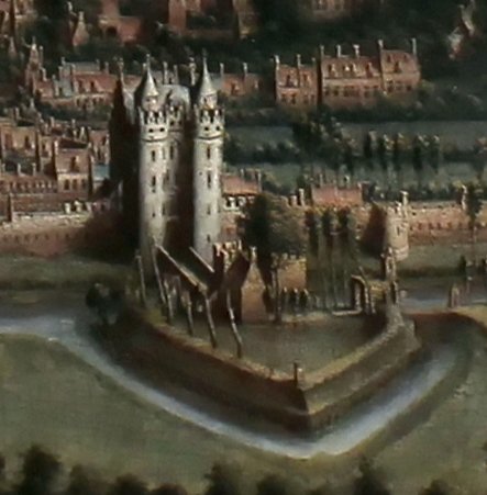 17th-century view of Brussels showing the Porte de Flandre city gate