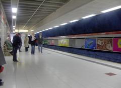 Kaisaniemi metro station entrance in Helsinki with modern architectural design