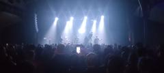 Live industrial metal band Shaârghot performing on stage in Paris