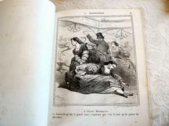 Lithograph by Charles Vernier from La Rigolbochomanie album showing a young woman doing the splits