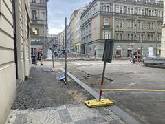 Street view from Vltavská to Bio Oko cinema in Prague