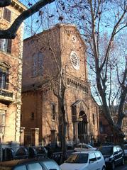 Facade of Chiesa di Santa Teresa d'Avila church on Corso d'Italia in Pinciano district, Rome