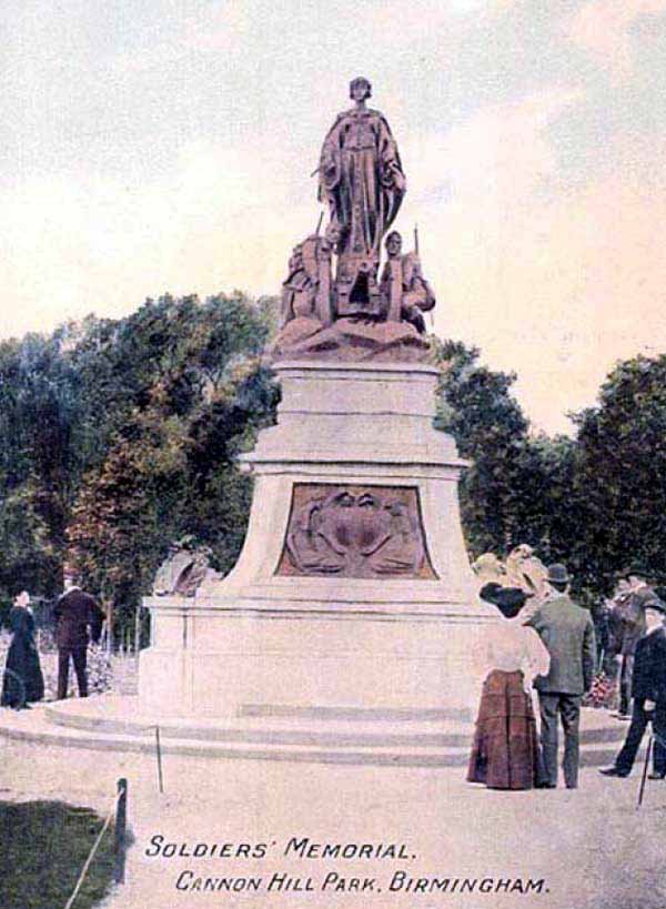 South African War Memorial in Cannon Hill Park Birmingham England