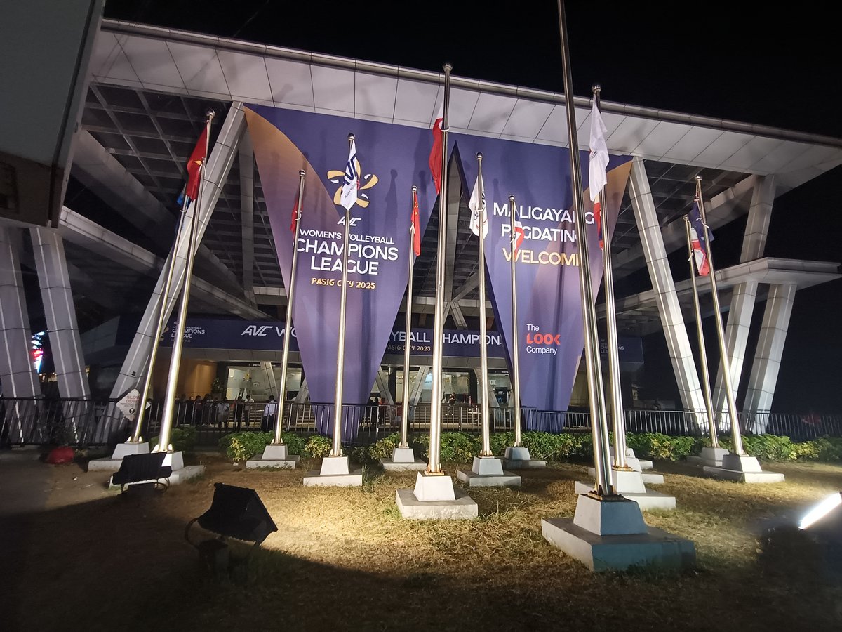 PhilSports Arena hosting the 2025 AVC Champions League volleyball event