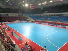 Philsports Arena futsal setup for 2024 ASEAN Women's Futsal Championship