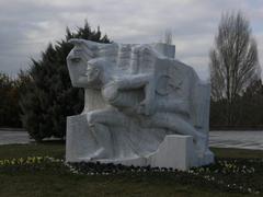 State Cemetery entrance with statues in Turkey