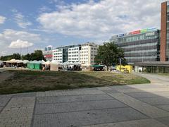 Pankrác metro station with surrounding area in Prague