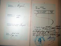 Nikola Tesla's passport document